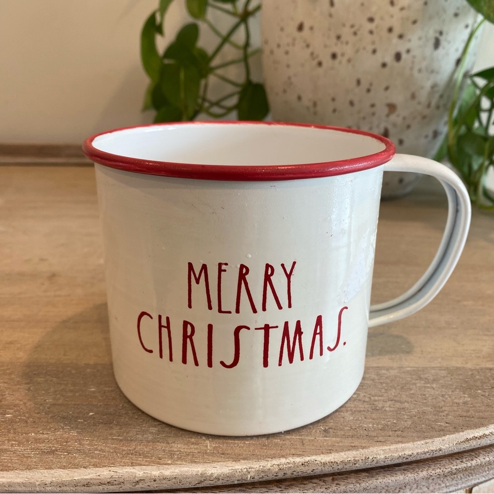 Rae Dunn Enamel Campfire Farm House Christmas Mug